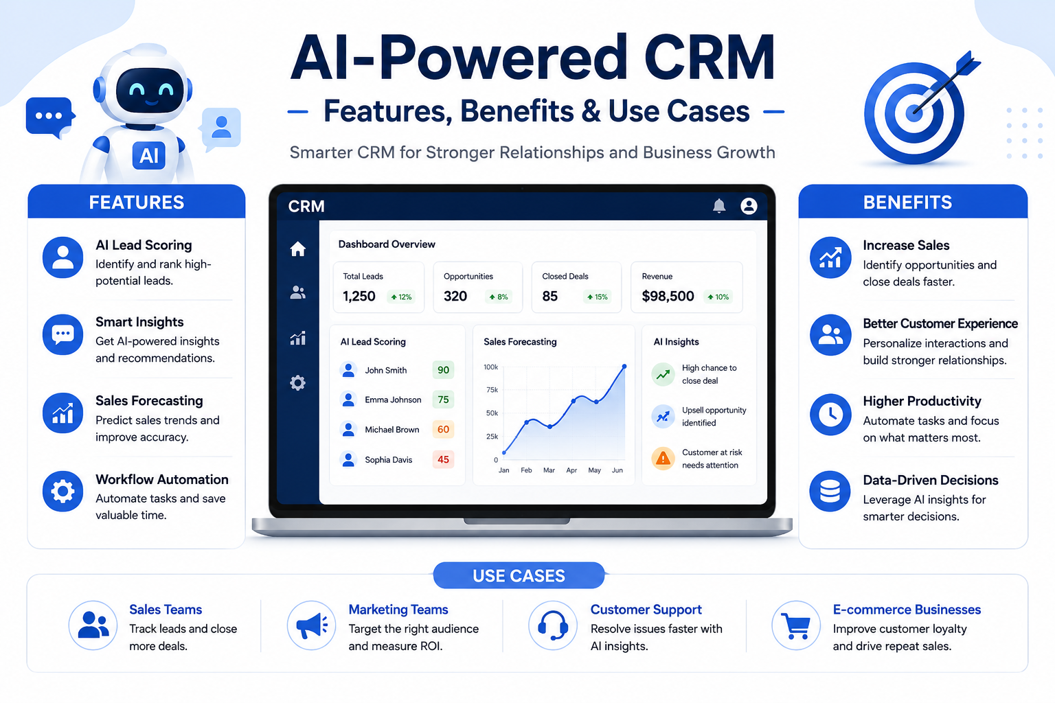 AI-Powered CRM Dashboard with Lead Scoring and Automation